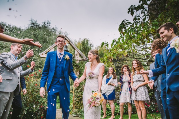 Relaxed Pretty Pastel Wedding With Claire Pettibone Gown: Mary & David