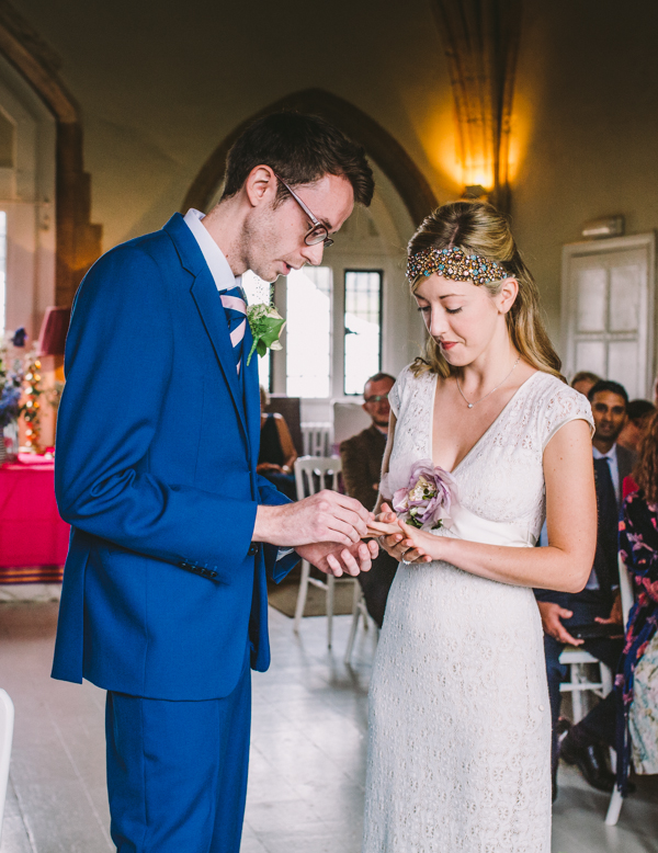 Relaxed Pretty Pastel Wedding With Claire Pettibone Gown: Mary & David