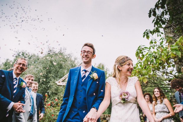 Relaxed Pretty Pastel Wedding With Claire Pettibone Gown: Mary & David