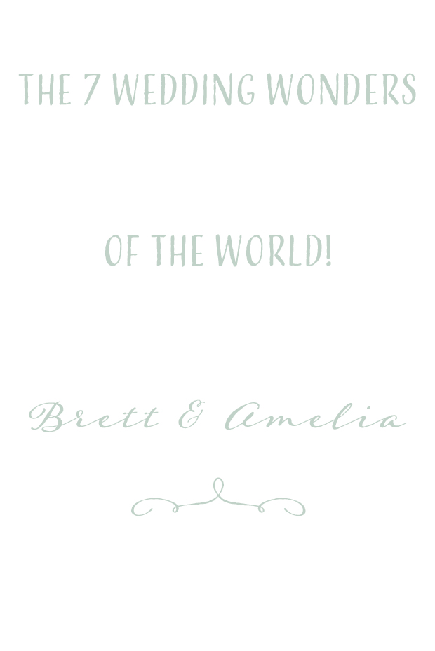 The 7 Wedding Wonders of The World! Brett & Amelia