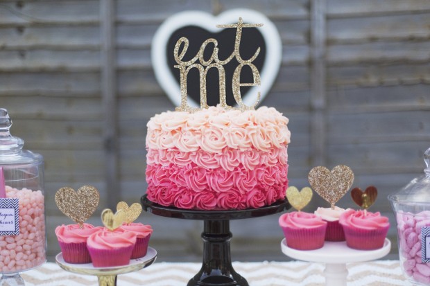 Pink + Gold Valentine’s Day Celebration Inspiration