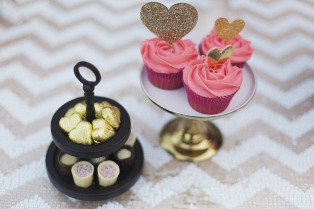 Pink + Gold Valentine’s Day Celebration Inspiration