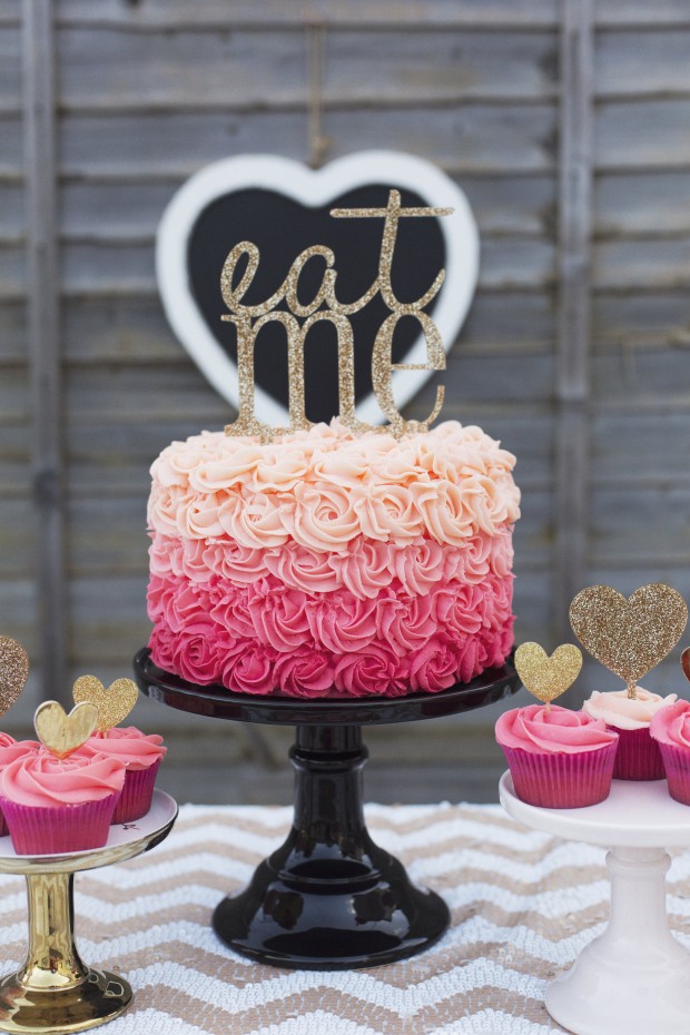 Pink + Gold Valentine’s Day Celebration Inspiration