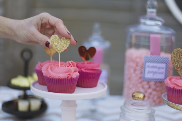 Pink + Gold Valentine’s Day Celebration Inspiration