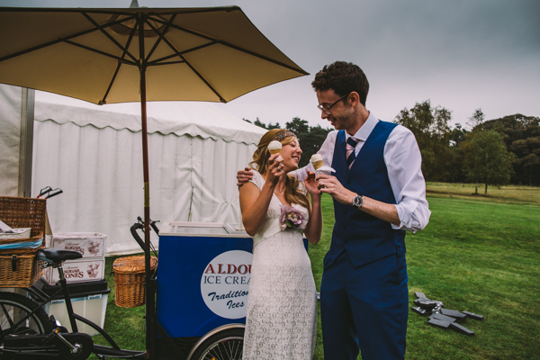 claire pettibone bride wearing colourful Jenny Packham headpiece (15)