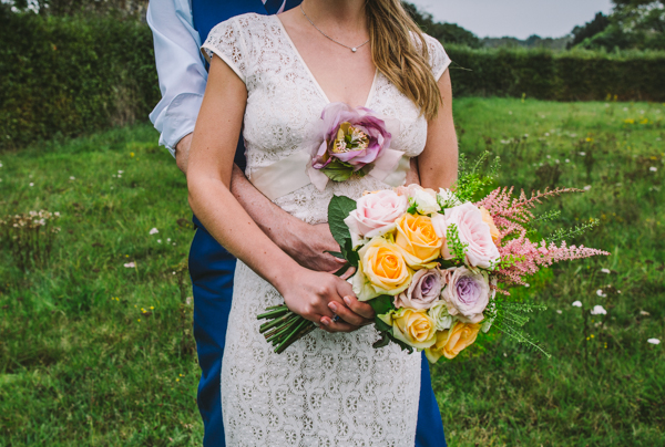 claire pettibone bride wearing colourful Jenny Packham headpiece (6)