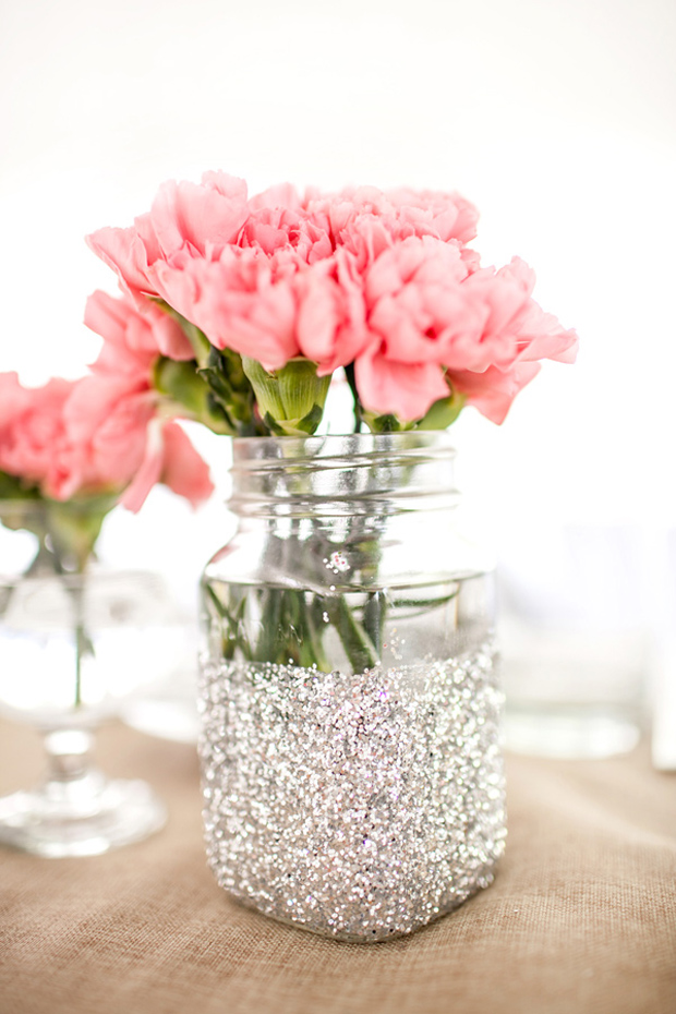 diy glitter jar for weddings