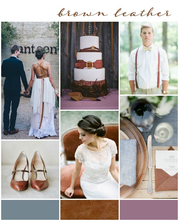Brown Leather Wedding Inspiration