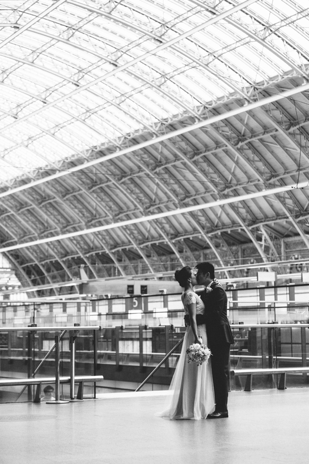 Vintage Travel Wedding at Kings Cross St Pancras Station: Lishan & Ang