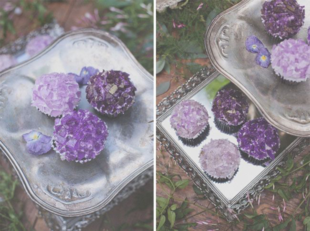 quartz inspired wedding cupcakes