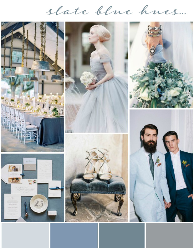 Slate & Blues: Wedding Colour Inspiration & Ideas