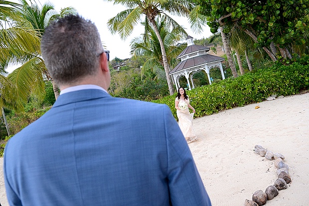 Gold, Champagne Glam Beach Vow Renewal in Antigua Sonia & Chris (18)
