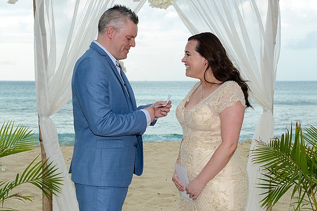 Gold, Champagne Glam Beach Vow Renewal in Antigua Sonia & Chris (21)