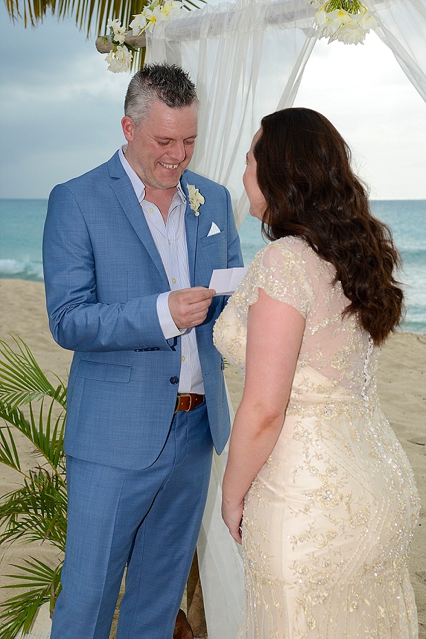 Gold, Champagne Glam Beach Vow Renewal in Antigua Sonia & Chris (22)
