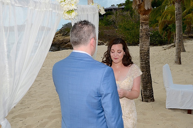 Gold, Champagne Glam Beach Vow Renewal in Antigua Sonia & Chris (23)