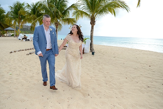 Gold, Champagne Glam Beach Vow Renewal in Antigua Sonia & Chris (30)