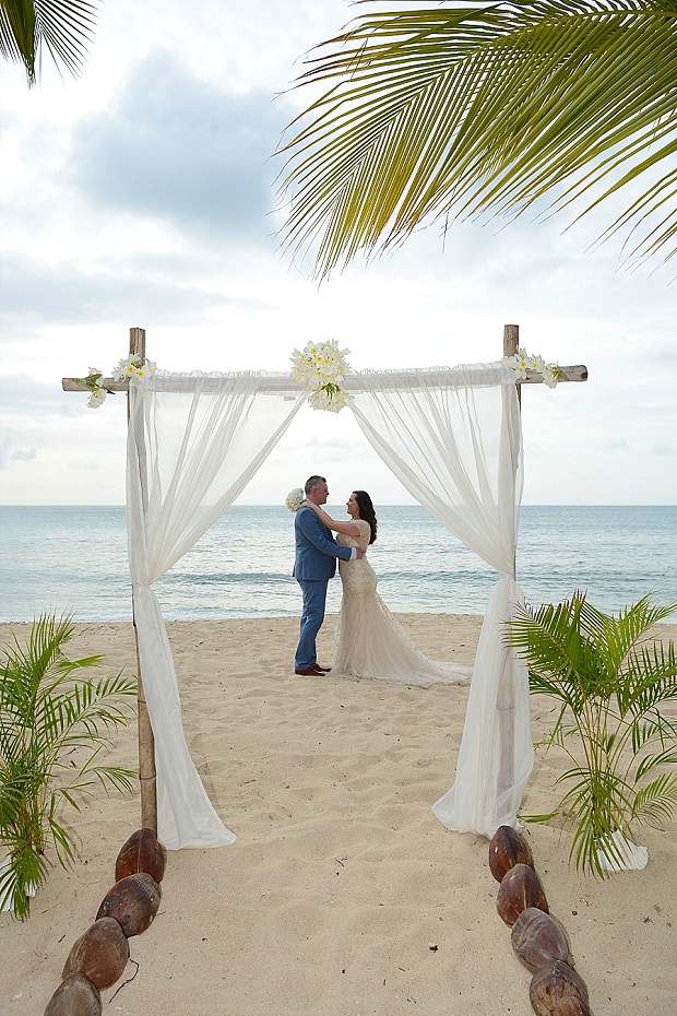 Gold, Champagne Glam Beach Vow Renewal in Antigua Sonia & Chris (38)