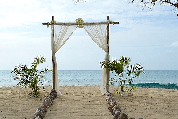 Gold, Champagne Glam Beach Vow Renewal in Antigua Sonia & Chris (4)