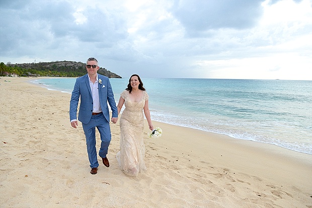 Gold, Champagne Glam Beach Vow Renewal in Antigua Sonia & Chris (42)