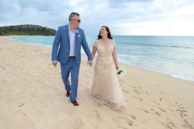 Gold, Champagne Glam Beach Vow Renewal in Antigua Sonia & Chris (43)