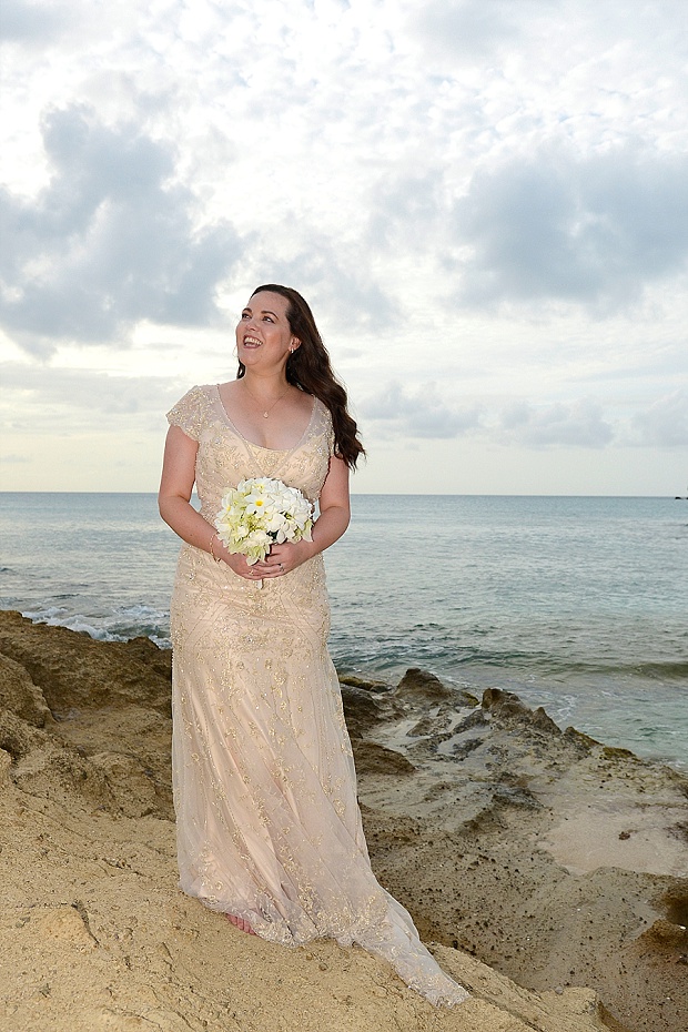 Gold, Champagne Glam Beach Vow Renewal in Antigua Sonia & Chris (46)