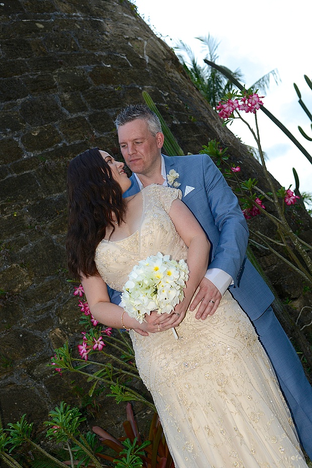Gold, Champagne Glam Beach Vow Renewal in Antigua Sonia & Chris (56)