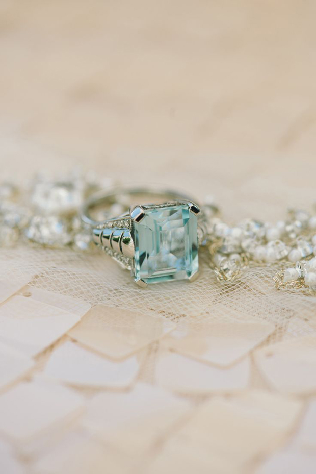 mint green engagement ring