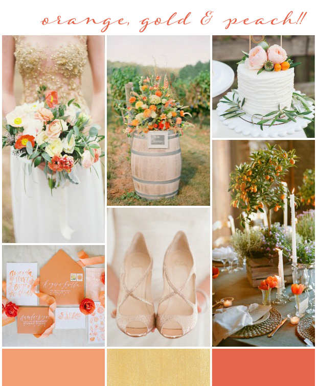 Orange, Gold & Peach Wedding Inspiration: Colour Ideas