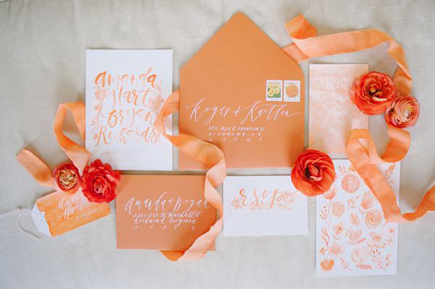 Orange, Gold & Peach Wedding Inspiration: Colour Ideas