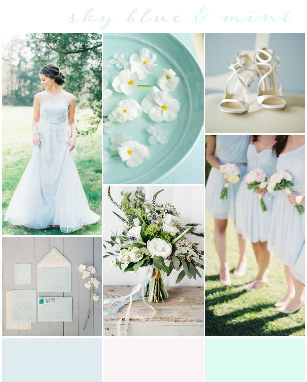 Sky Blue & Mint Wedding Inspiration: Colour Ideas