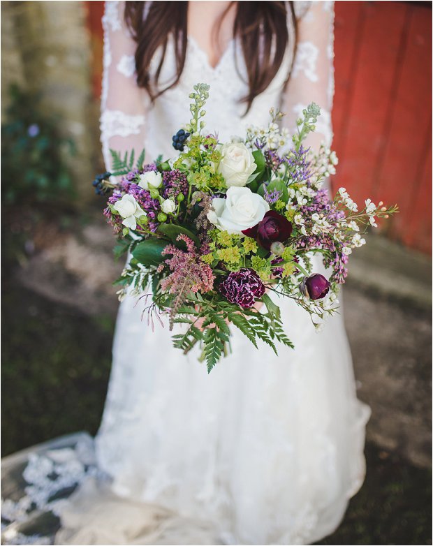 Lace Sleeves and Floral Crown Bride South Farm Wedding Charlene & Ian_0142