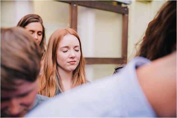 An Intimate Wedding With BHLDN Bride Rocking Red Lips & Badgley Mischka Shoes: Robert & Evett