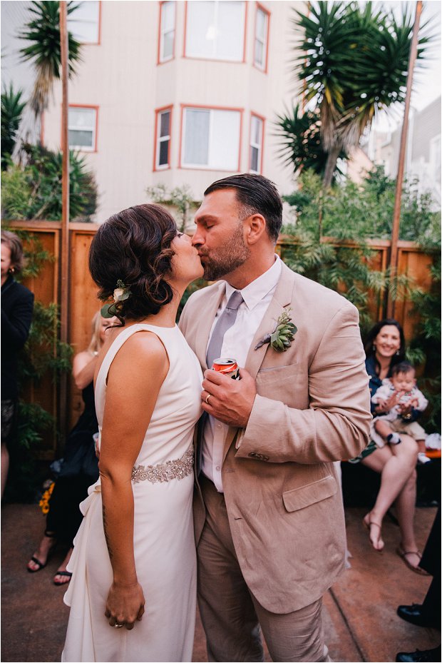 An Intimate Wedding With BHLDN Bride Rocking Red Lips & Badgley Mischka Shoes: Robert & Evett