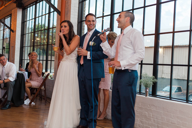 Cool & Modern Wedding With Burlap, Bourbon Barrels & White Flowers: Andrew & Taylor
