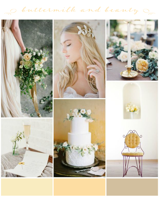 Buttermilk & Beauty Wedding Inspiration & Colour Ideas