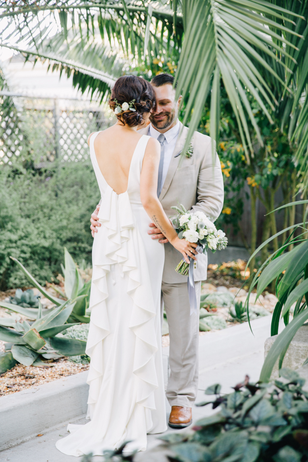 An Intimate Wedding With BHLDN Bride Rocking Red Lips & Badgley Mischka Shoes: Robert & Evett