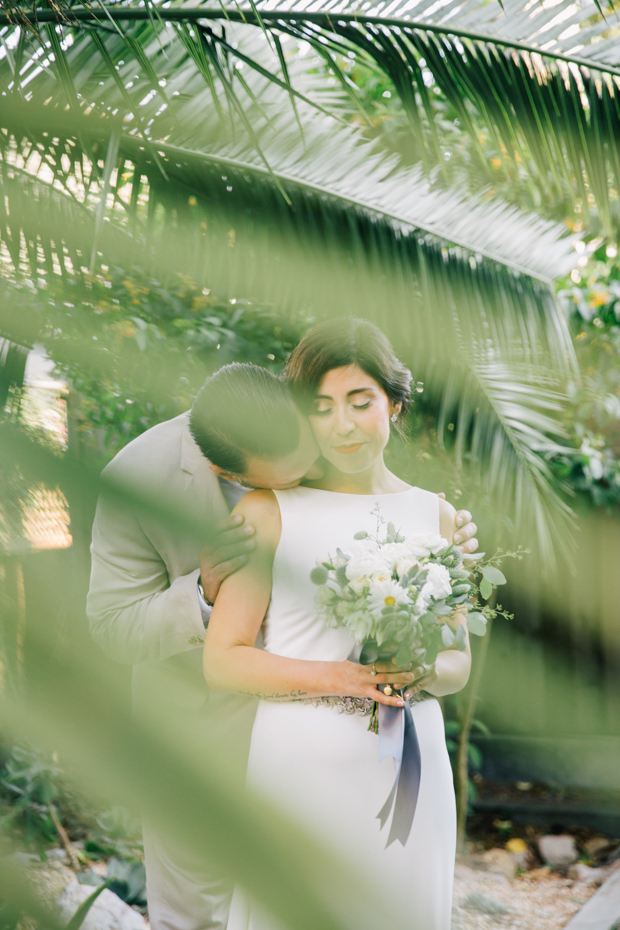 An Intimate Wedding With BHLDN Bride Rocking Red Lips & Badgley Mischka Shoes: Robert & Evett