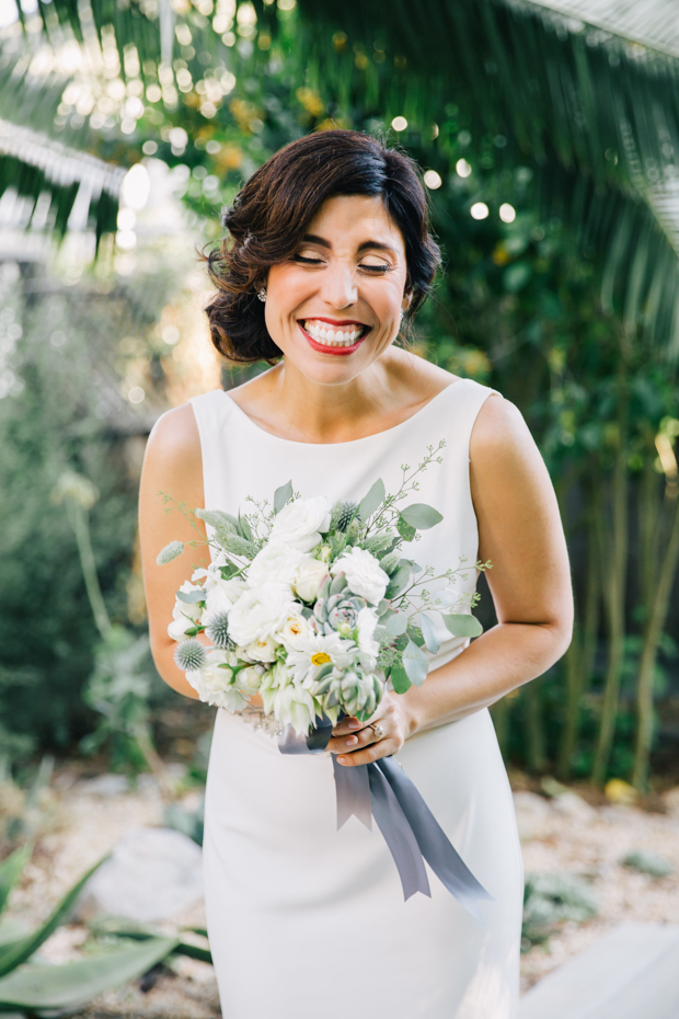 An Intimate Wedding With BHLDN Bride Rocking Red Lips & Badgley Mischka Shoes: Robert & Evett