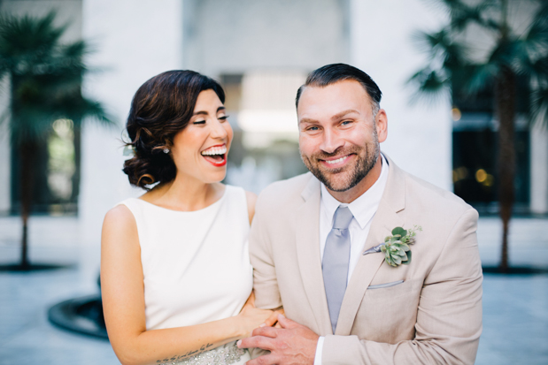 An Intimate Wedding With BHLDN Bride Rocking Red Lips & Badgley Mischka Shoes: Robert & Evette