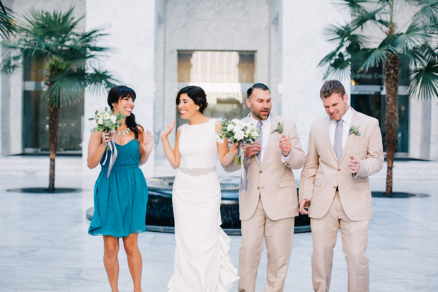 An Intimate Wedding With BHLDN Bride Rocking Red Lips & Badgley Mischka Shoes: Robert & Evett