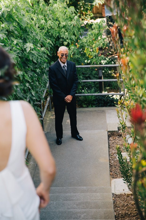 An Intimate Wedding With BHLDN Bride Rocking Red Lips & Badgley Mischka Shoes: Robert & Evett