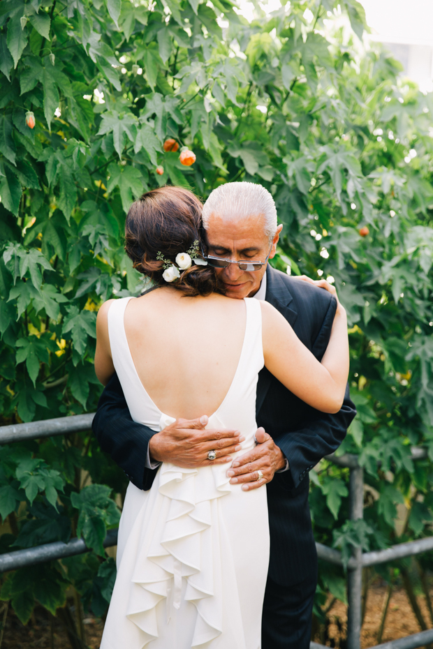 An Intimate Wedding With BHLDN Bride Rocking Red Lips & Badgley Mischka Shoes: Robert & Evett