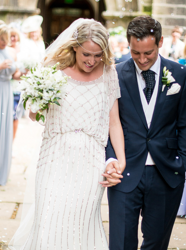 An Elegant 1920s inspired White Wedding With Gypsophilia Details: Jodie & Tom