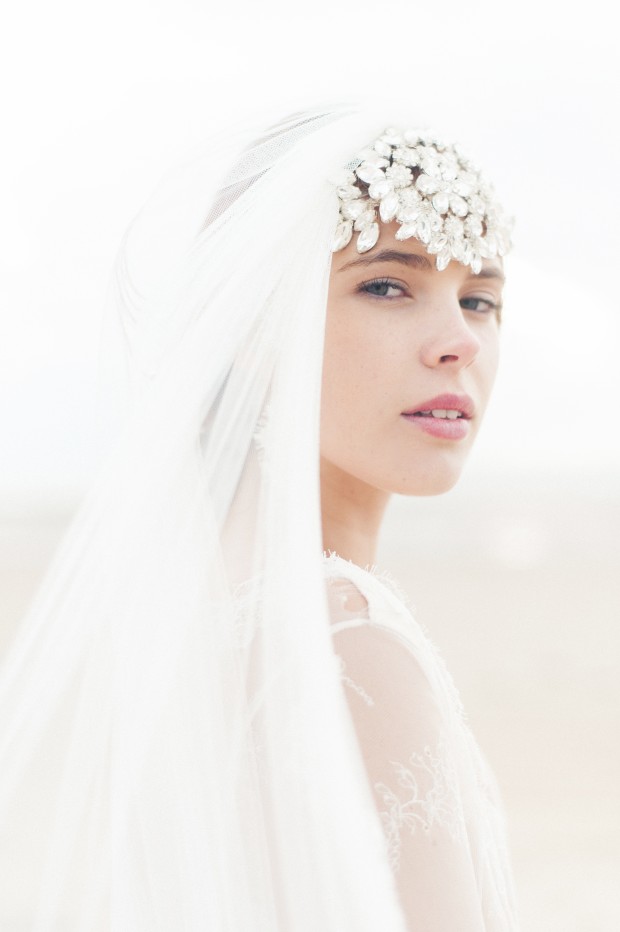 Ethereal & Beautiful Fine Art Bridal Editorial: Lace, Light, Sand & Sea