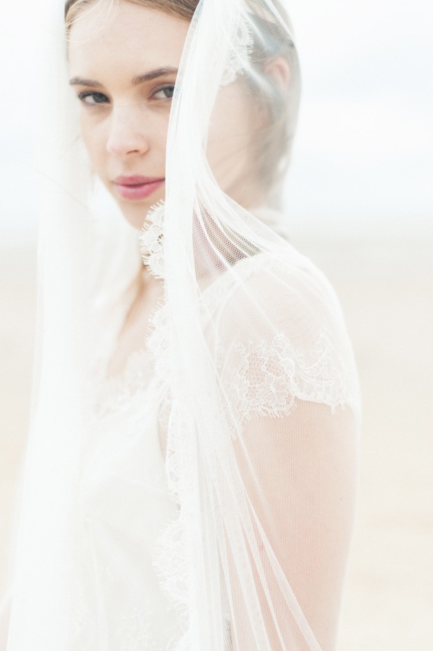Ethereal & Beautiful Fine Art Bridal Editorial: Lace, Light, Sand & Sea