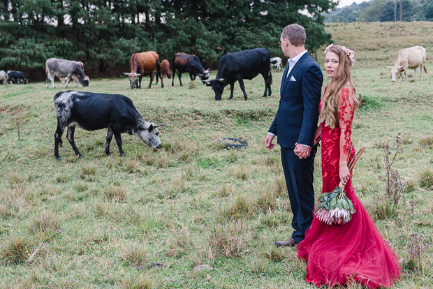 Rustic Red Dress Wedding With Home-made Details: Mckenna & Calvin