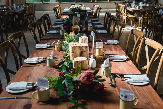 Rustic Red Dress Wedding With Home-made Details: Mckenna & Calvin