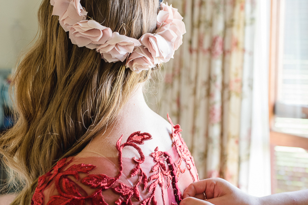 Rustic Red Dress Wedding With Home-made Details: Mckenna & Calvin