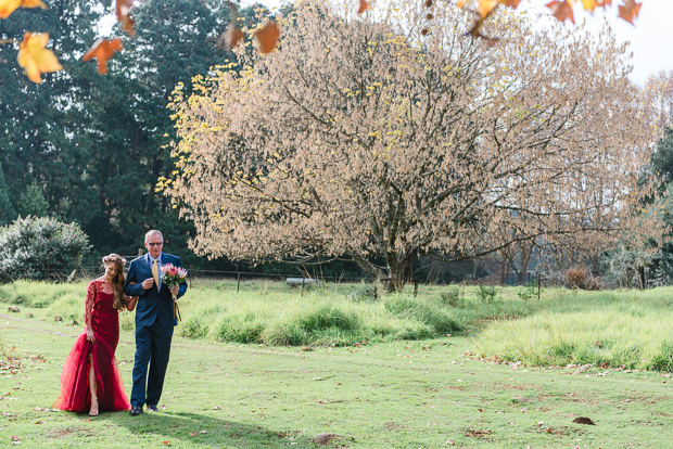 Rustic Red Dress Wedding With Home-made Details: Mckenna & Calvin