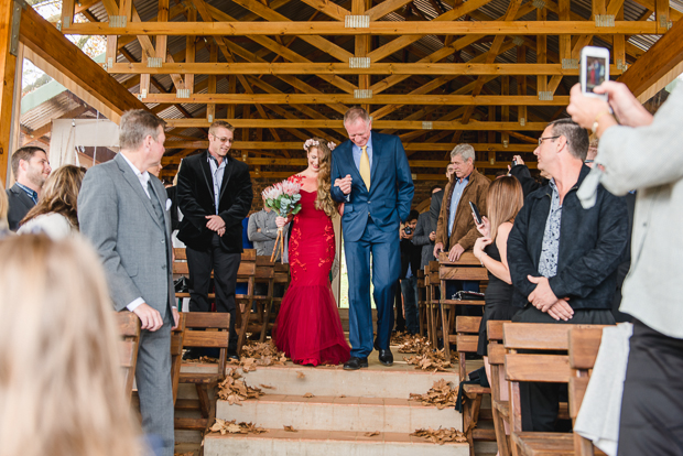 Rustic Red Dress Wedding With Home-made Details: Mckenna & Calvin